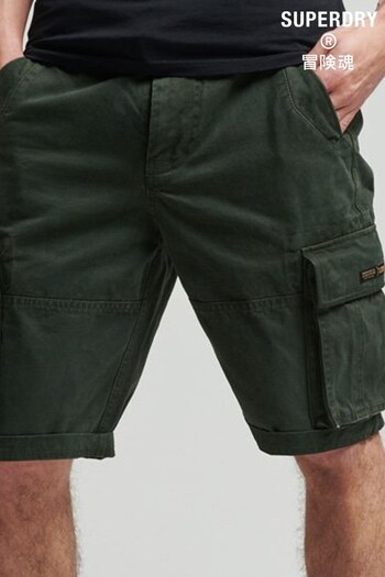 Superdry Green Organic Cotton Vintage Core Cargo Utility Heavy Shorts Jean (U71127) | £50