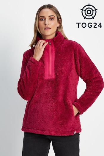 Tog 24 Womens Pink Norrell Teddy Zip Neck Fleece (U71353) | £60
