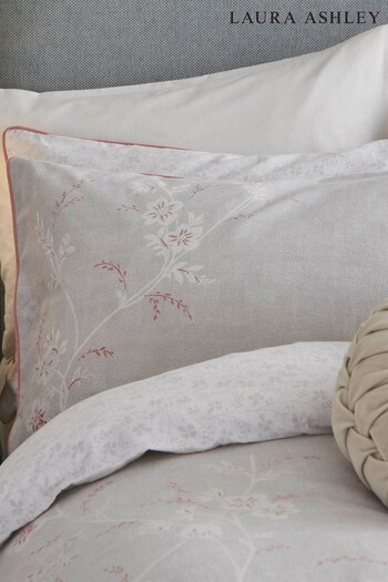 Laura Ashley Sugared Grey Eva Brushed Cotton Duvet Cover And Pillowcase Set (U71408) | £45 - £75