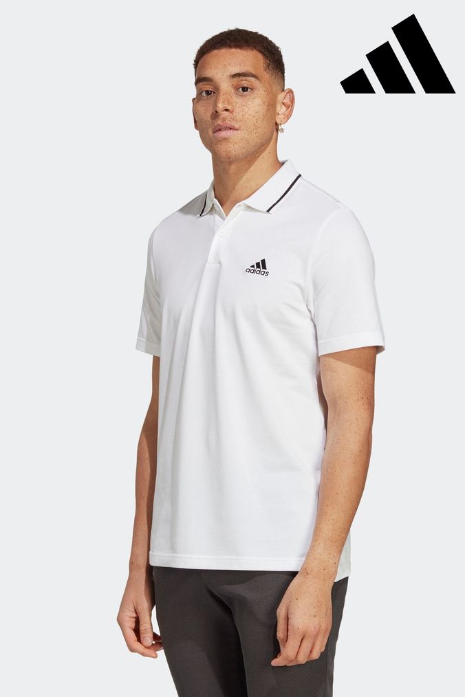 White adidas hot sale polo shirt