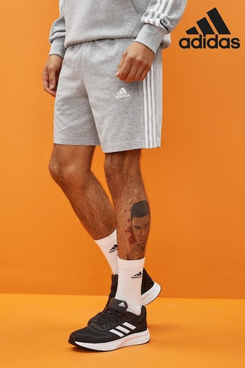 adidas Grey Sportswear Essentials 3-Stripes Shorts (U71907) | £28