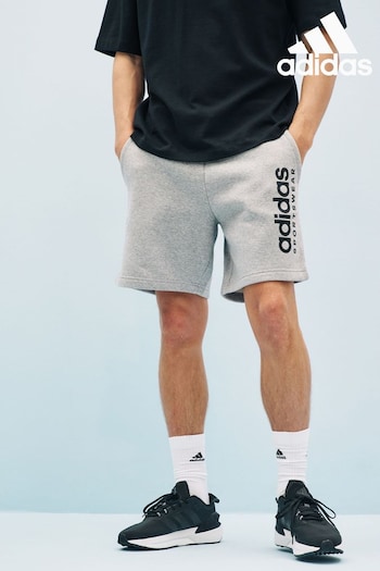 adidas Grey Sportswear All SZN Fleece Graphic Shorts (U71944) | £33