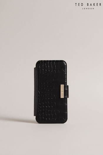 Ted Baker Khailia Croc Effect Iphone 12/12 Pro Card Slot Black Case (U71960) | £40