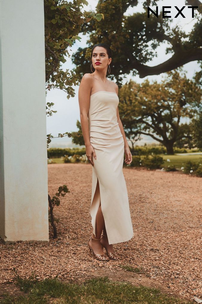 Buy Women s Cream Bodycon Dresses Online Next UK