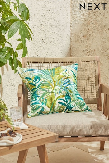 Bright Green Bright Green Tropical Leaf 50 x 50cm Outdoor Cushion (U71982) | £14