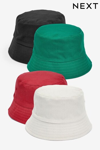 Black/Grey Reversible Bucket Hats 2 Pack (U72320) | £20