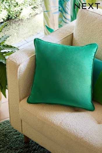 Bright Green 59 x 59cm Matte Velvet Cushion (U72611) | £16