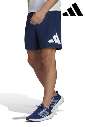 adidas Blue Train Essentials Logo Training Shorts (U72686) | £28
