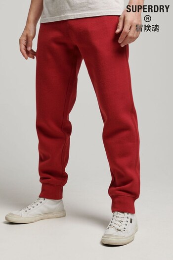 Superdry Red Vintage Logo Embroidered Cuffed Joggers (U72705) | £55