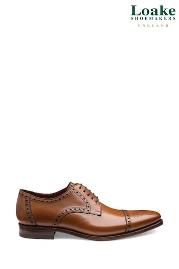 Loake Foley Calf Leather Semi Brogue Shoes prennent (U72723) | £210