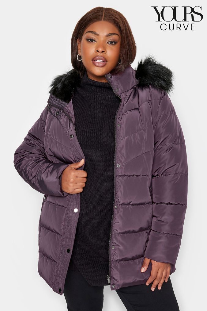 Purple new arrivals coat next