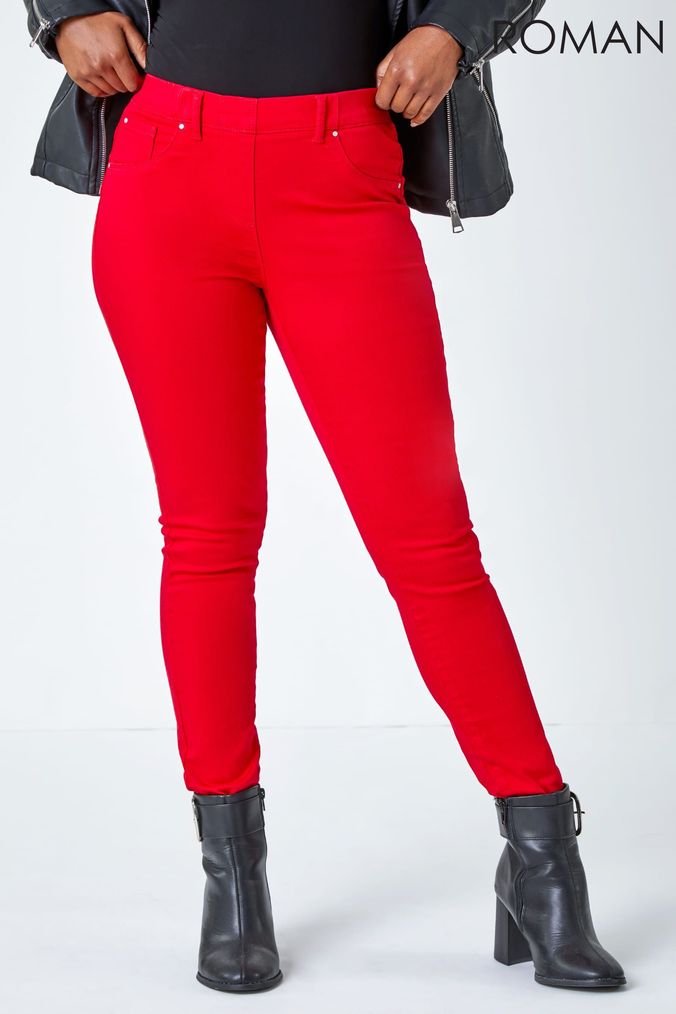 Red jeggings shop uk