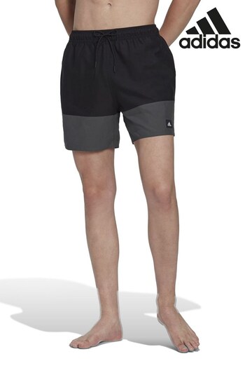 adidas Black Performance Colorblock Swim Shorts Short Length (U72782) | £33