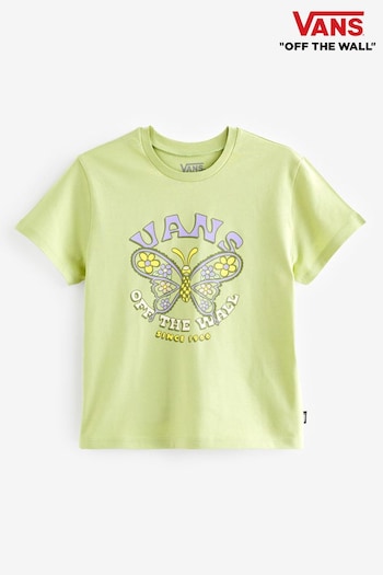 Vans sk8 Girls Green Paisley Fly Crew T-Shirt (U72791) | £25