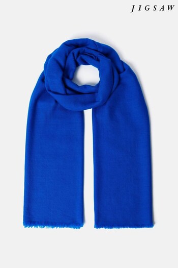 Jigsaw Blue Wool Silk Pashmina (U72999) | £60