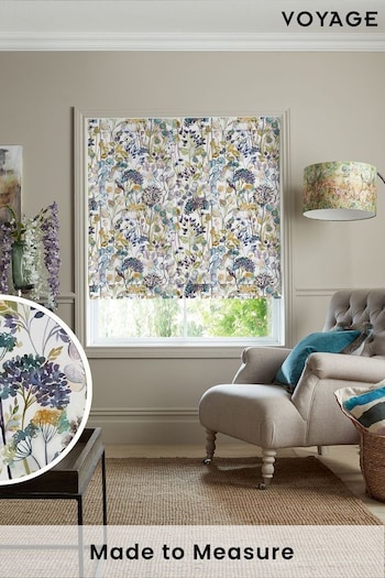 Voyage Sky Blue Country Hedgerow Made to Measure Roman Blind (U73066) | £89