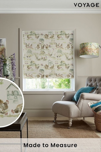 Voyage Natural Linen Henny Penny Made to Measure Roman Blind (U73086) | £89