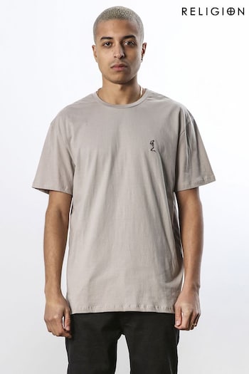 Religion Brown Relaxed Fit Crew Neck T-Shirt (U73093) | £38