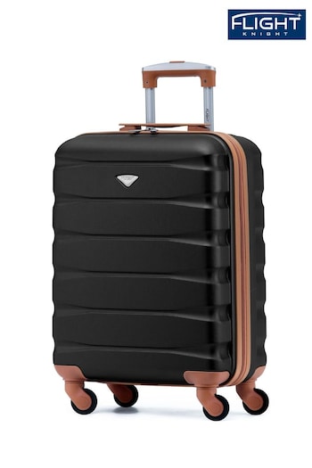 Flight Knight 55x40x20cm Ryanair Priority 4 Wheel ABS Hard Case Cabin Carry On Hand Black Luggage (U73124) | £50