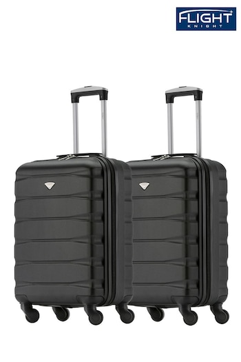 Flight Knight Ryanair Priority 4 Wheel ABS Hard Case Cabin Carry On Suitcase 55x40x20cm  Set Of 2 (U73191) | £90