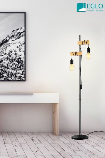 Eglo Black Townshend Floor Lamp (U73340) | £79