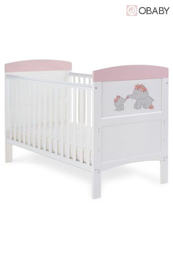 Obaby Pink Adjustable Three-Position Mattress Height Cot Bed (U73543) | £195