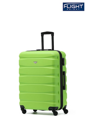 Flight Knight Green/Black Medium Hardcase Lightweight Check In Suitcase With 4 Wheels (U74078) | £60