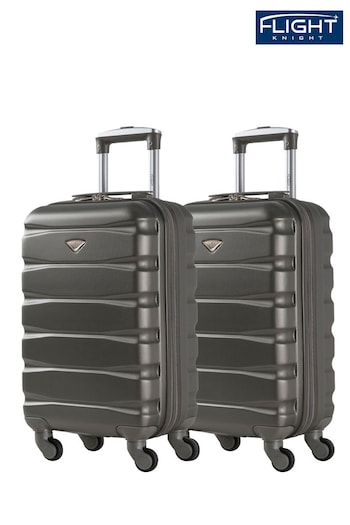 Flight Knight EasyJet Overhead 55x35x20cm Hard Shell Cabin Carry On Case Suitcase Set Of 2 (U74106) | £90