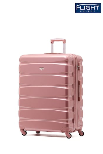 Flight Knight Large Hardcase Lightweight Check In Suitcase With 4 Wheels (U74110) | £80