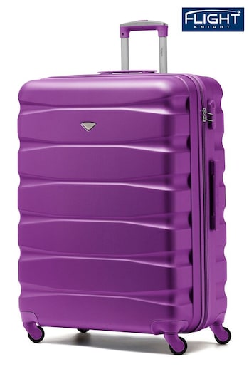 Flight Knight Large Hardcase Lightweight Check In Suitcase With 4 Wheels (U74112) | £80