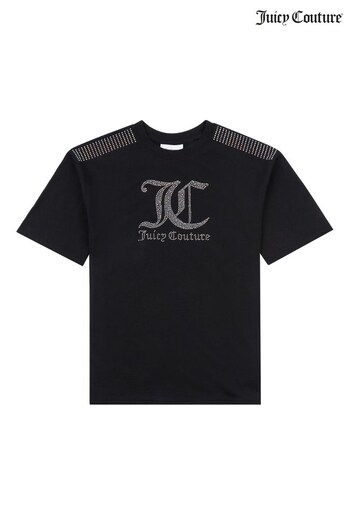 Juicy Couture Black Diamante Boyfriend T-Shirt (U74174) | £25 - £36