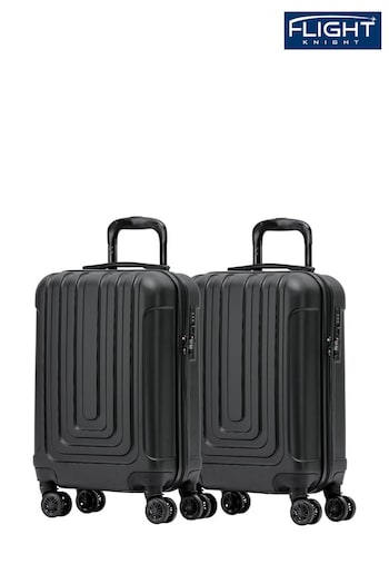 Flight Knight Easy Jet Hard Shell Cabin Carry On Case Suitcase 55x35x20cm Set Of 2 (U74187) | £90
