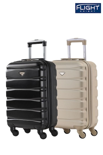 Flight Knight EasyJet Overhead 55x35x20cm Hard Shell Cabin Carry On Case Suitcase Set Of 2 (U74192) | £90