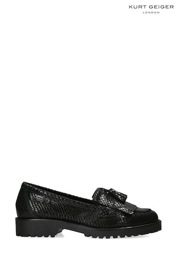 Kurt Geiger London Black Olympia Loafer Shoes voladoras (U74324) | £139