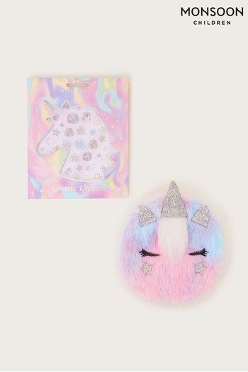 Monsoon Pink Unicorn Nail Stickers and Purse (U74448) | £10