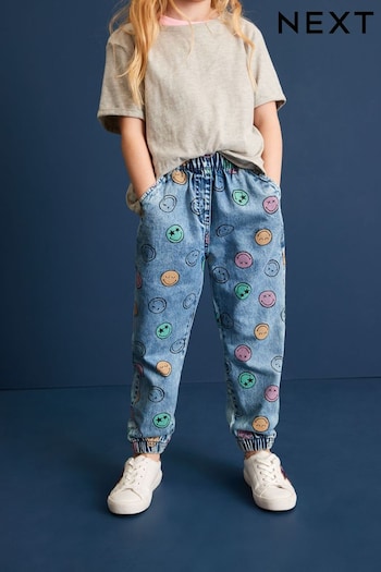 SmileyWorld License Print Denim Joggers (3-16yrs) (U74463) | £23 - £28