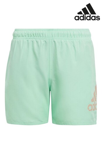 adidas Green Junior Logo CLX Swim woven Shorts (U74490) | £23