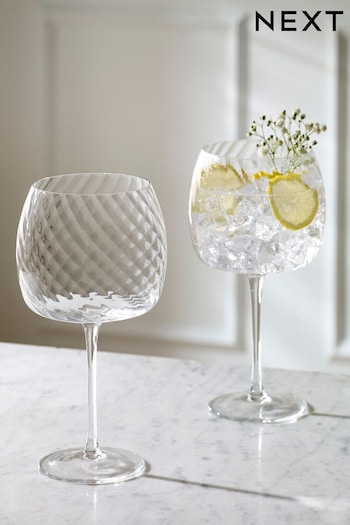 Set of 2 Clear Anais Gin Glasses (U74493) | £22