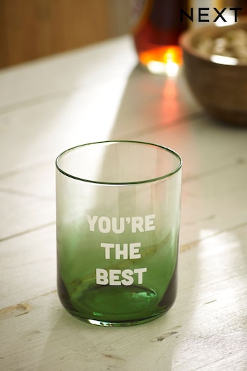 Green You're The Best Tumbler Glass (U74497) | £5