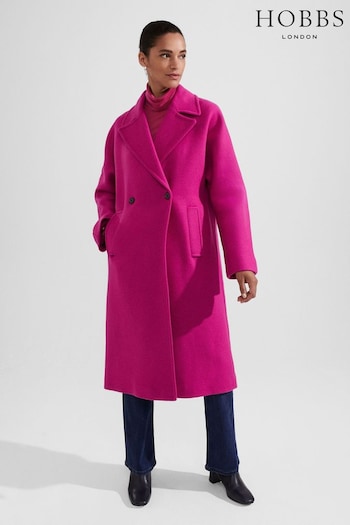 Hobbs Pink Carine Coat (U74543) | £349