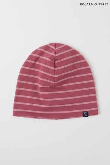 Polarn O Pyret Purple Organic Cotton Fleece Lined Beanie Hat (U74637) | £18