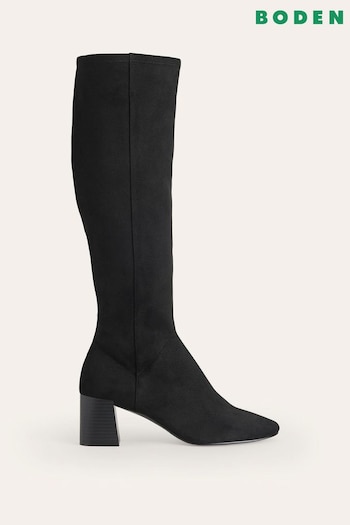 Boden Black Heeled Stretch Knee High Boots legend (U74667) | £130