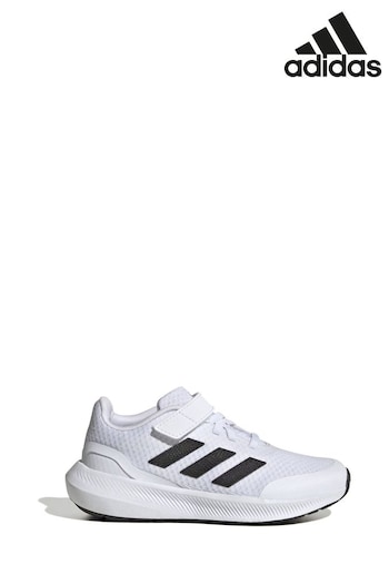 adidas White Sportswear Runfalcon 3.0 Elastic Lace Top Strap Trainers (U74728) | £33