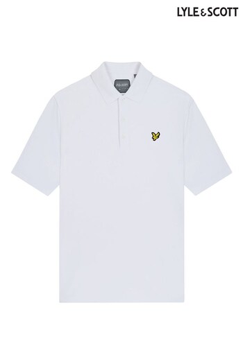 Lyle & Scott Golf Tech White Polo Shirt (U74770) | £55