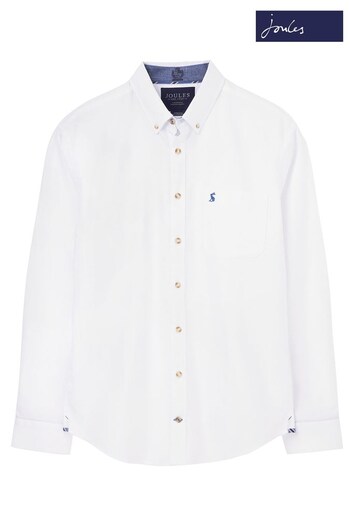 Joules White Classic Fit Coloured Shirt Karl (U74852) | £13.95