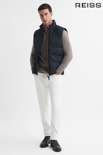 Reiss Navy Jets Quilted Sleeveless Gilet (U75016) | £198