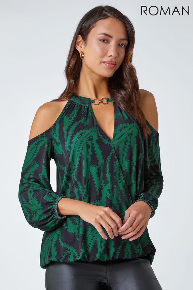 Dark green bardot top 2025