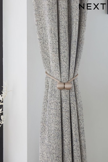 Champagne Magnetic Curtain Tie Backs Set of 2 (U75140) | £10