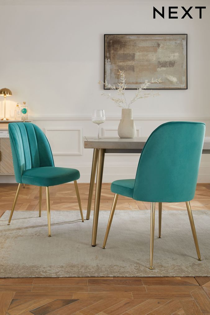 Next teal best sale dining chairs