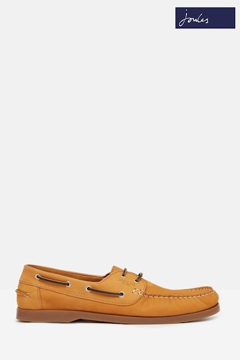 Joules Tan Brown Classic Leather Boat Shoes (U75287) | £65